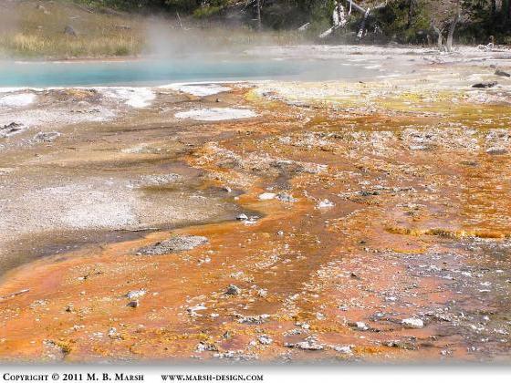 Sulphurous hot springs, blue and yellow